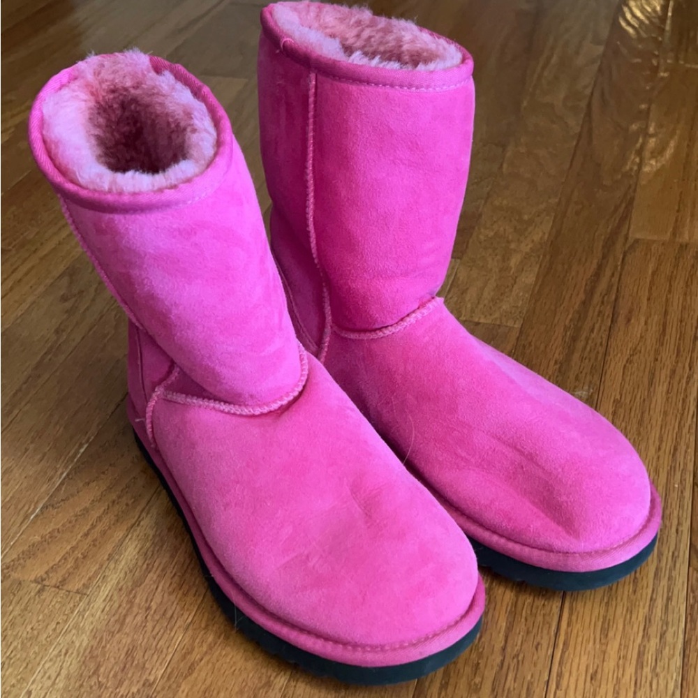UGG Pink Suede Boots
